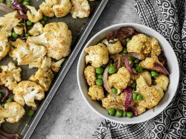 Roasted Cauliflower Salad With Lemon Tahini Dressing Budget Bytes