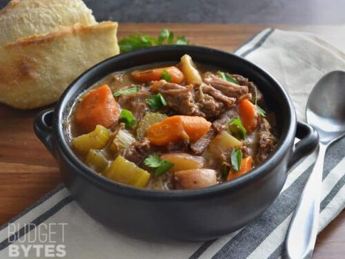 Slow Cooker Rosemary Garlic Beef Stew Budget Bytes