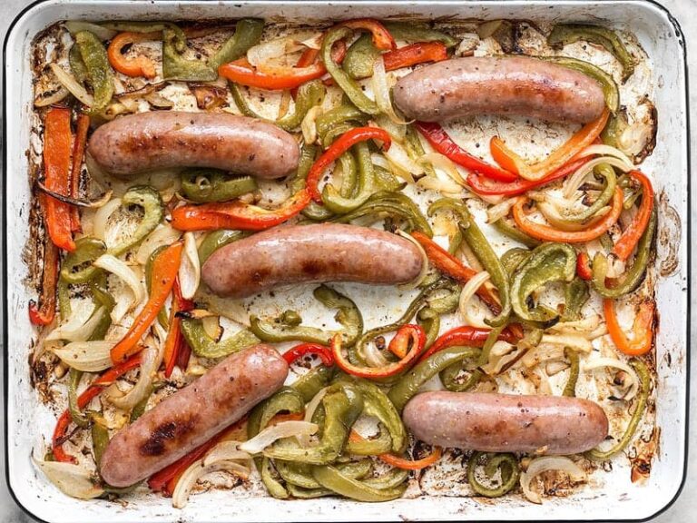 Roasted Bratwurst With Peppers And Onions Budget Bytes