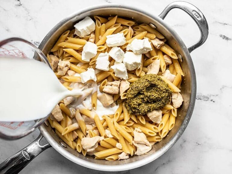 One Pot Creamy Pesto Chicken Pasta Recipe Budget Bytes