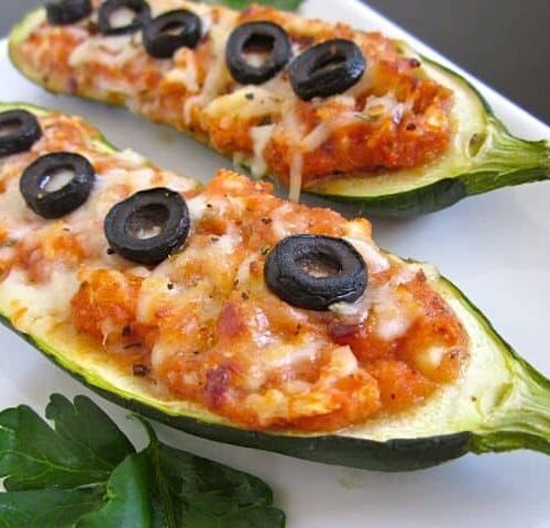 zucchini pizza boats - Budget Bytes