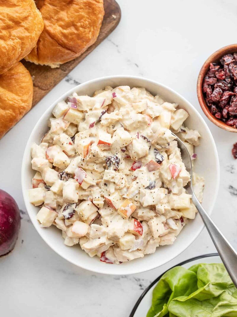 Chicken Salad with Apples and Cranberries - Budget Bytes