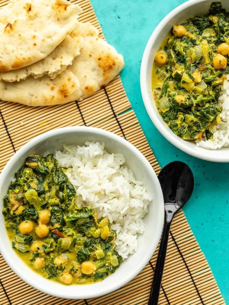 Chana Saag Recipe Creamy Chickpeas And Spinach Budget Bytes