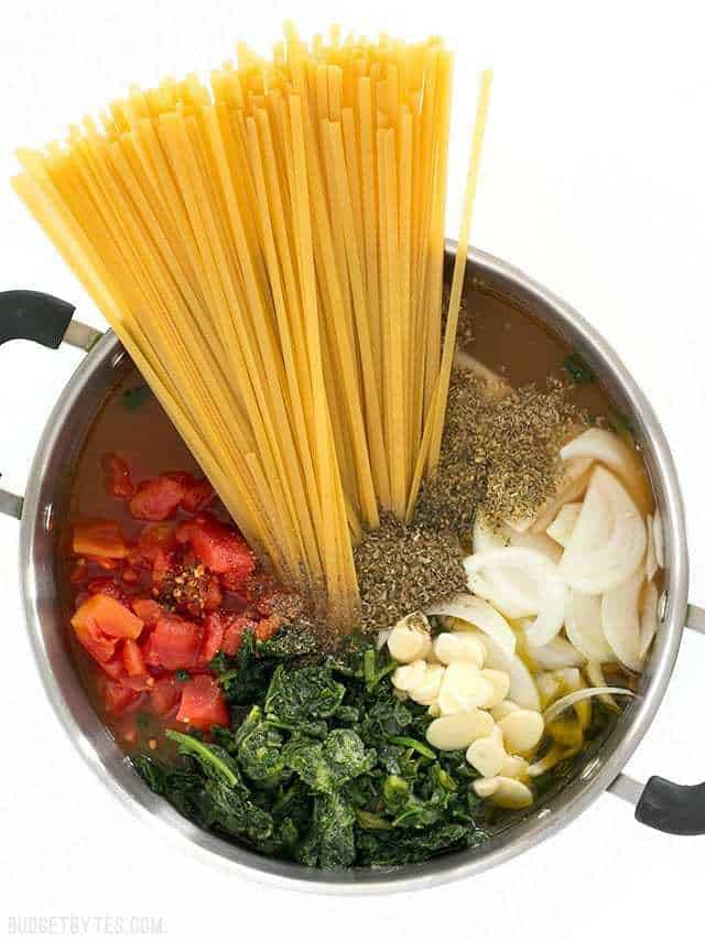 One Pot Veggie Pasta - Budget Bytes