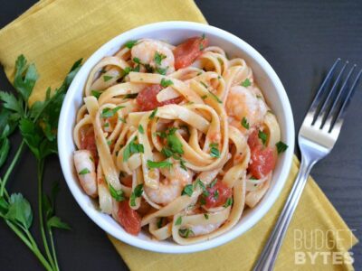 Spicy Shrimp Tomato Pasta - Budget Bytes