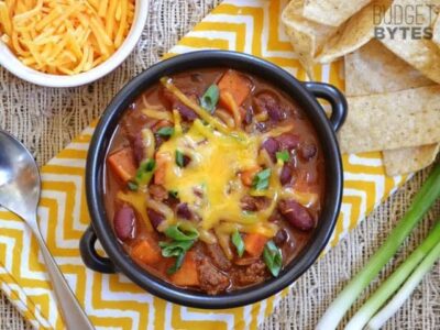 Chorizo Sweet Potato Chili - Budget Bytes