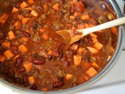 Chorizo Sweet Potato Chili - Budget Bytes