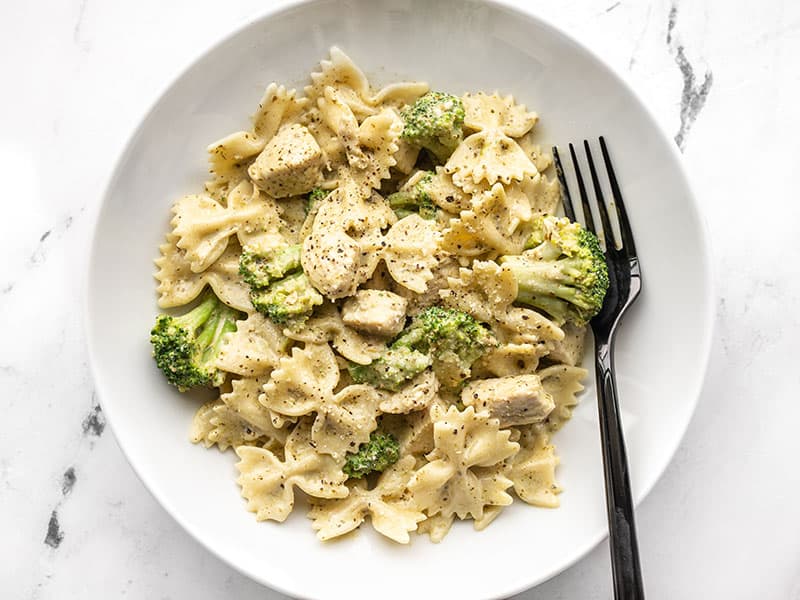 Creamy Pesto Pasta with Chicken and Broccoli - Budget Bytes
