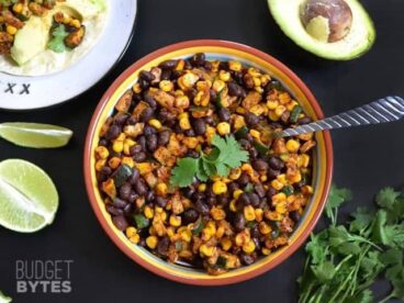 Roasted Corn and Zucchini Tacos - Budget Bytes