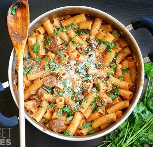 One Pot Sausage & Mushroom Pasta - Budget Bytes