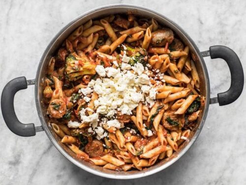 Penne Pasta with Sausage and Greens - Budget Bytes