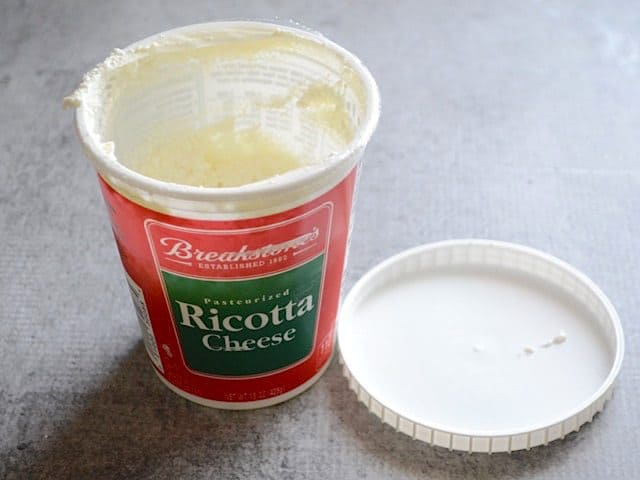 Open container of Whole Milk Ricotta