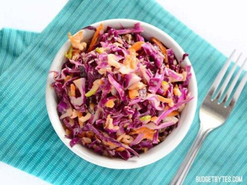 Light and Creamy Apple Cabbage Slaw - Budget Bytes