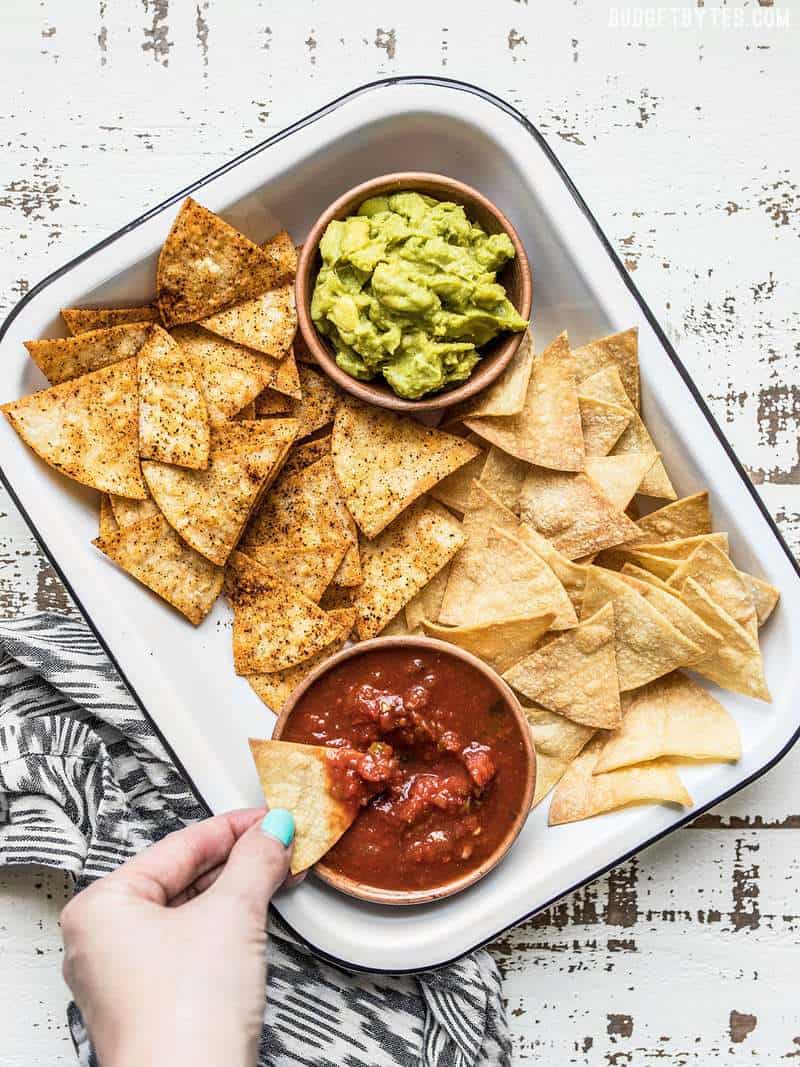 Avocado Oil Baked Tortilla Chips • The Healthy Toast