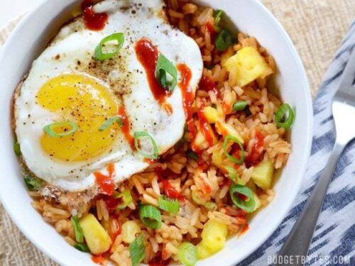 Pineapple Sriracha Breakfast Bowls - Budget Bytes