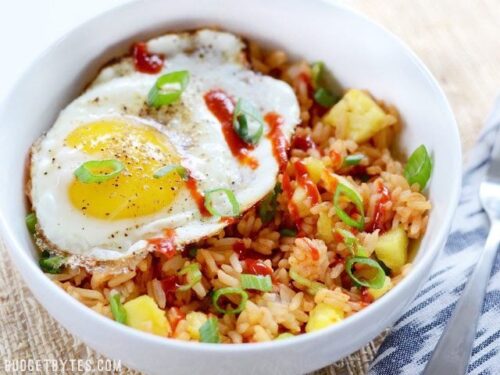 Pineapple Sriracha Breakfast Bowls - Budget Bytes