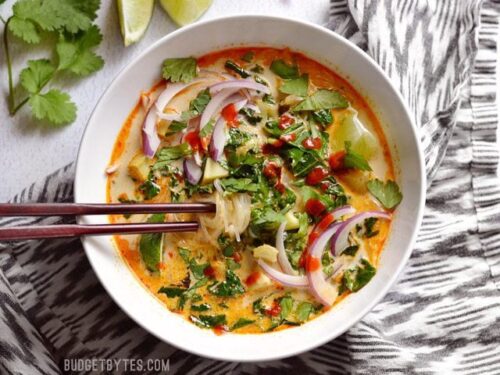 Thai Red Curry Vegetable Soup Recipe - Budget Bytes