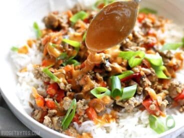 Hoisin Stir Fry Bowls with Spicy Peanut Sauce - Budget Bytes