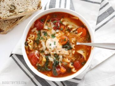 Garden Vegetable Lasagna Soup Recipe - Budget Bytes