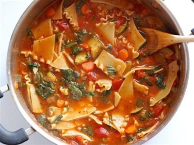 Garden Vegetable Lasagna Soup Recipe - Budget Bytes