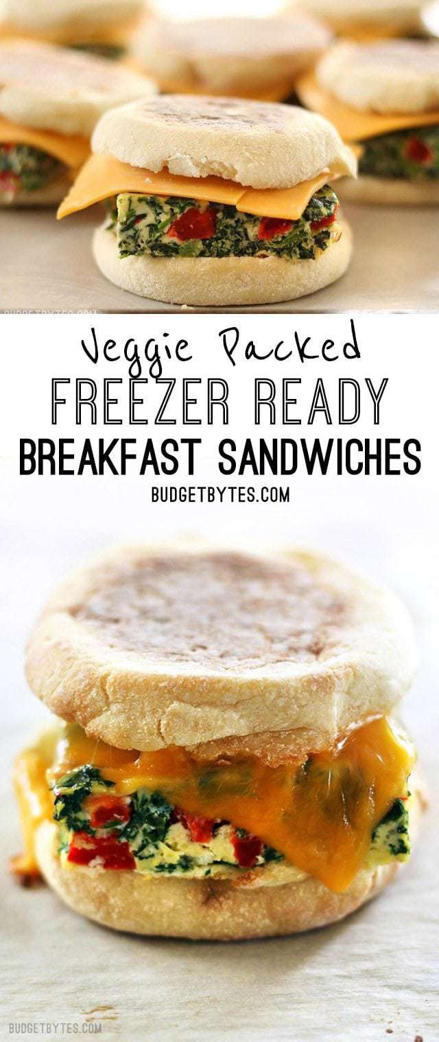 Freezer Friendly Breakfast Sandwiches - One Sweet Appetite