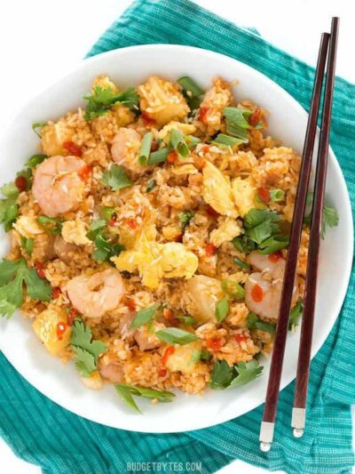 Shrimp Fried Rice With Pineapple And Toasted Coconut - Budget Bytes