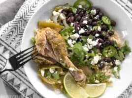 Slow Cooker Salsa Verde Chicken is a fast, easy, and flavorful dinner full of southwest flavors. BudgetBytes.com