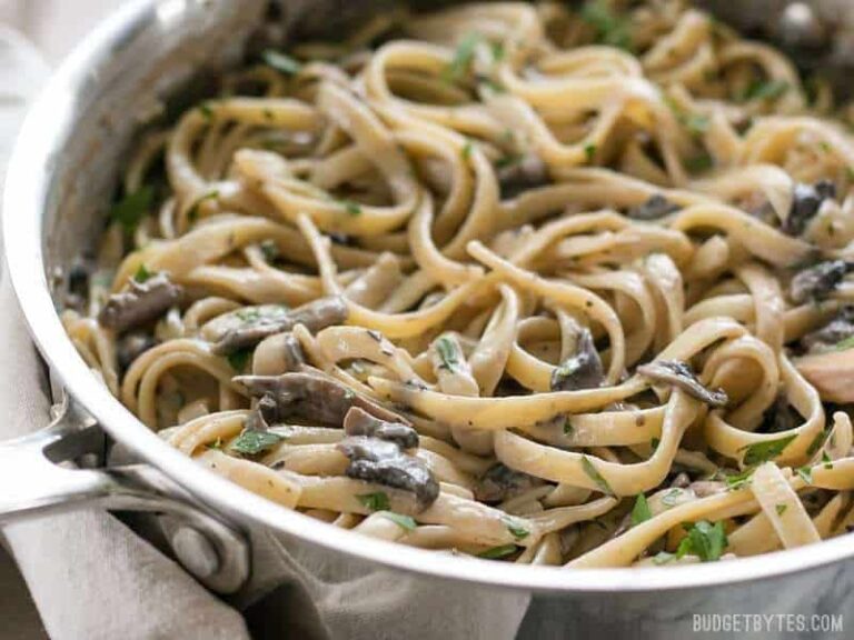 Creamy Mushroom Herb Pasta - Budget Bytes