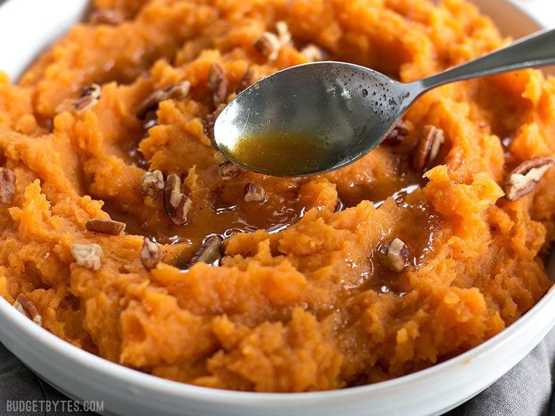 Maple Brown Butter Mashed Sweet Potatoes - Budget Bytes
