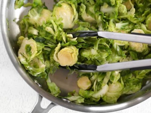 Warm Brussels Sprouts And Pear Salad - Budget Bytes