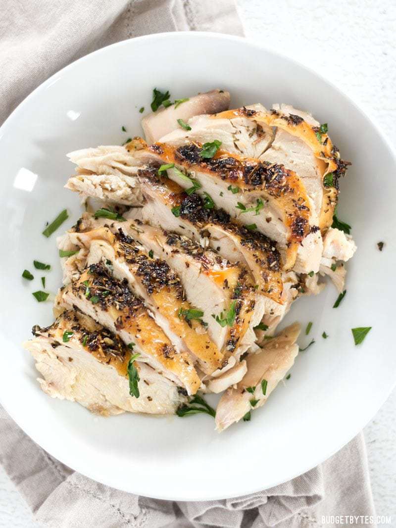Herb Roasted Chicken Breasts Tender And Juicy Budget Bytes