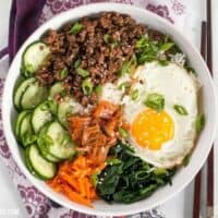 Bibimbap is the ultimate bowl meal with plenty of color, flavor, and texture to keep your taste buds happy and your stomach full. BudgetBytes.com