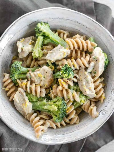 Chicken And Broccoli Pasta With Lemon Cream Sauce - Budget Bytes