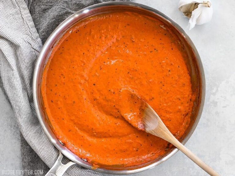 Creamy Roasted Red Pepper Sauce Budget Bytes 1462