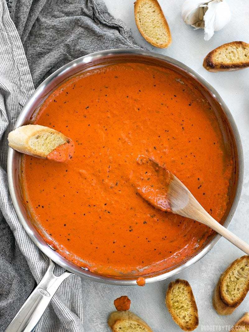 Creamy Roasted Red Pepper Sauce - Budget Bytes