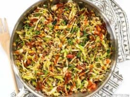 This Southwest Beef and Cabbage Stir Fry is a fast, easy, and flavorful way to make sure dinner is filled with plenty of vegetables. BudgetBytes.com