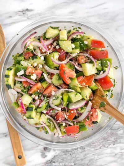 Super Fresh Cucumber Tomato Salad - Budget Bytes