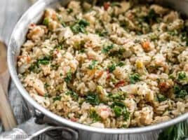 This Chimichurri Chicken and Rice is a bright and vibrant summer meal that cooks in just one pot to make dinner fast and easy. BudgetBytes.com