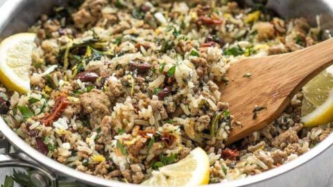 Greek Turkey and Rice Skillet - Budget Bytes