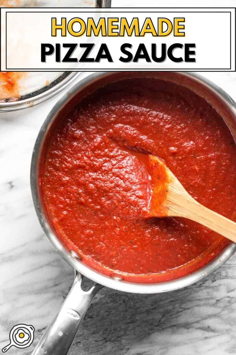 homemade pizza sauce pin image