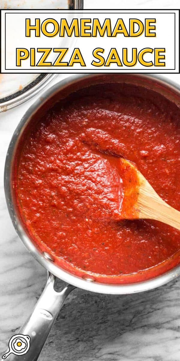 homemade pizza sauce pin image