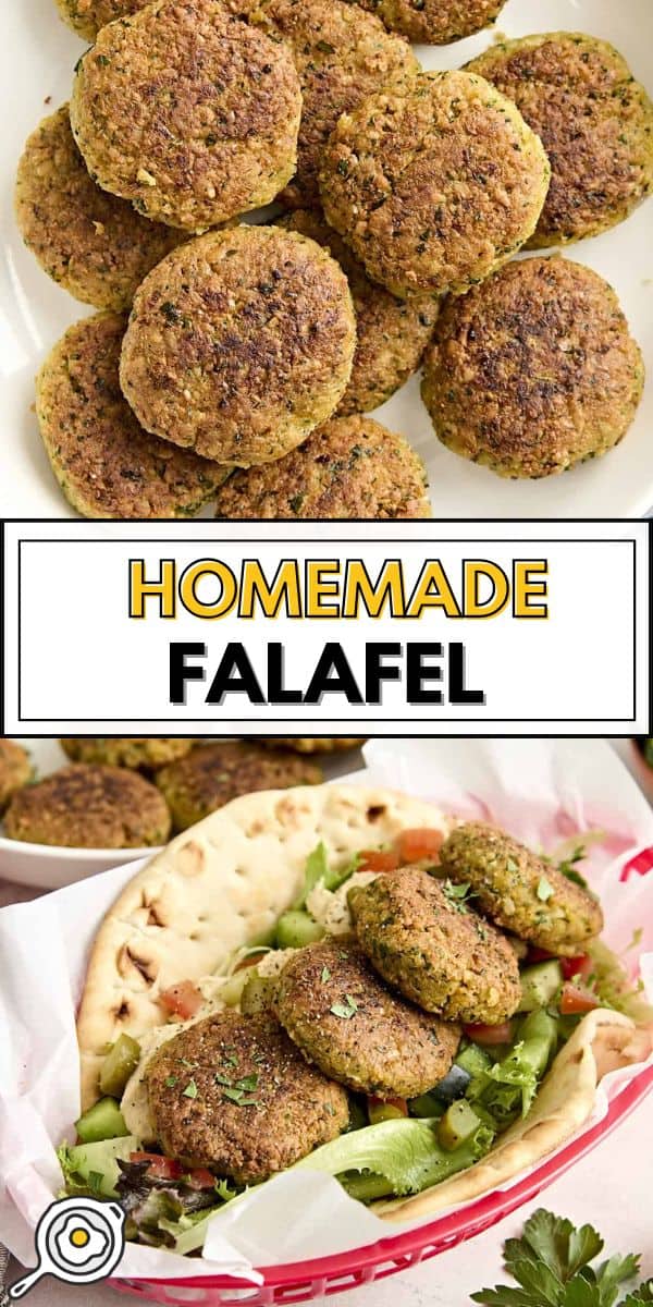 homemade falafel pin image