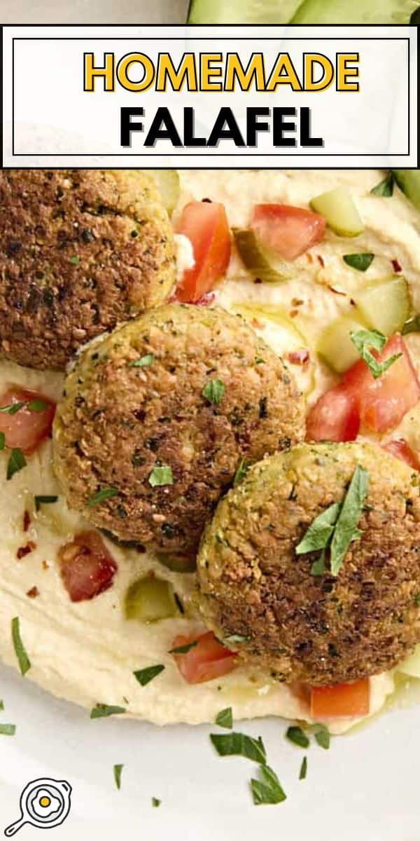 homemade falafel pin image