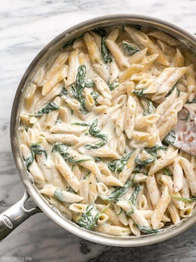 Spinach Alfredo Pasta - Budget Bytes