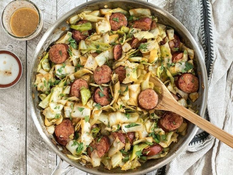 Kielbasa and Cabbage Skillet - Budget Bytes