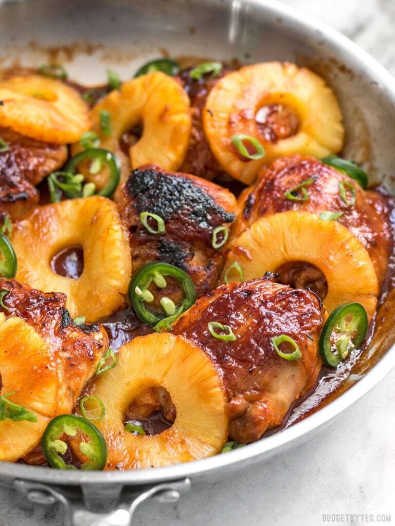 Skillet Pineapple BBQ Chicken - Budget Bytes