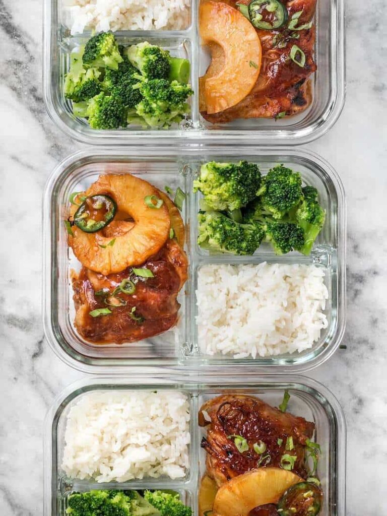 Pineapple BBQ Chicken Meal Prep - Budget Bytes