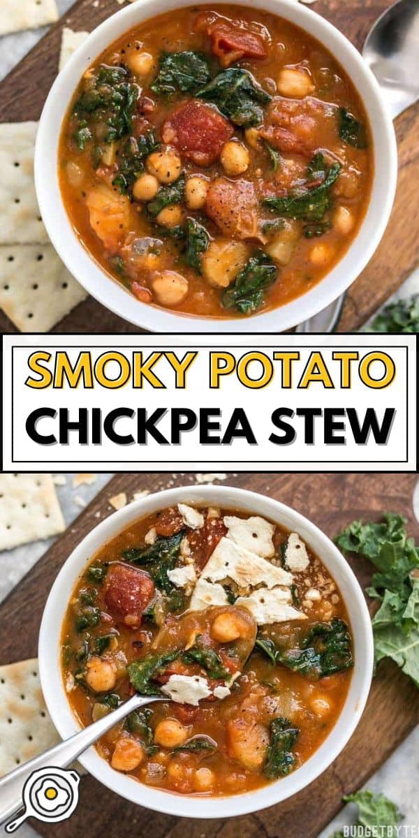 Smoky Potato Chickpea Stew pin image