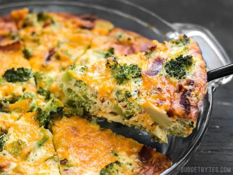 Gluten-Free Broccoli Cheddar Crustless Quiche –