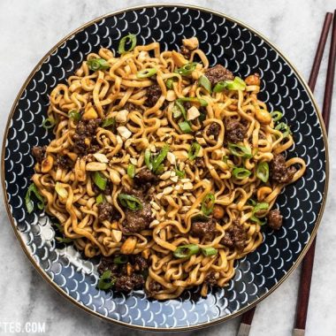 Pork and Peanut Dragon Noodles - with VIDEO - Budget Bytes